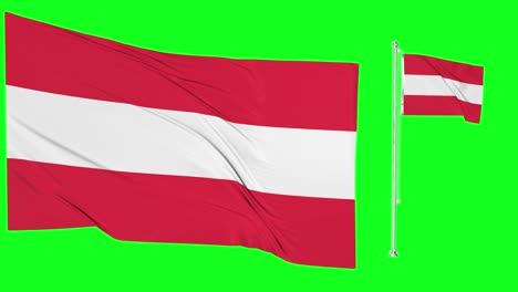 Green-Screen-Waving-Austria-Flag-or-flagpole